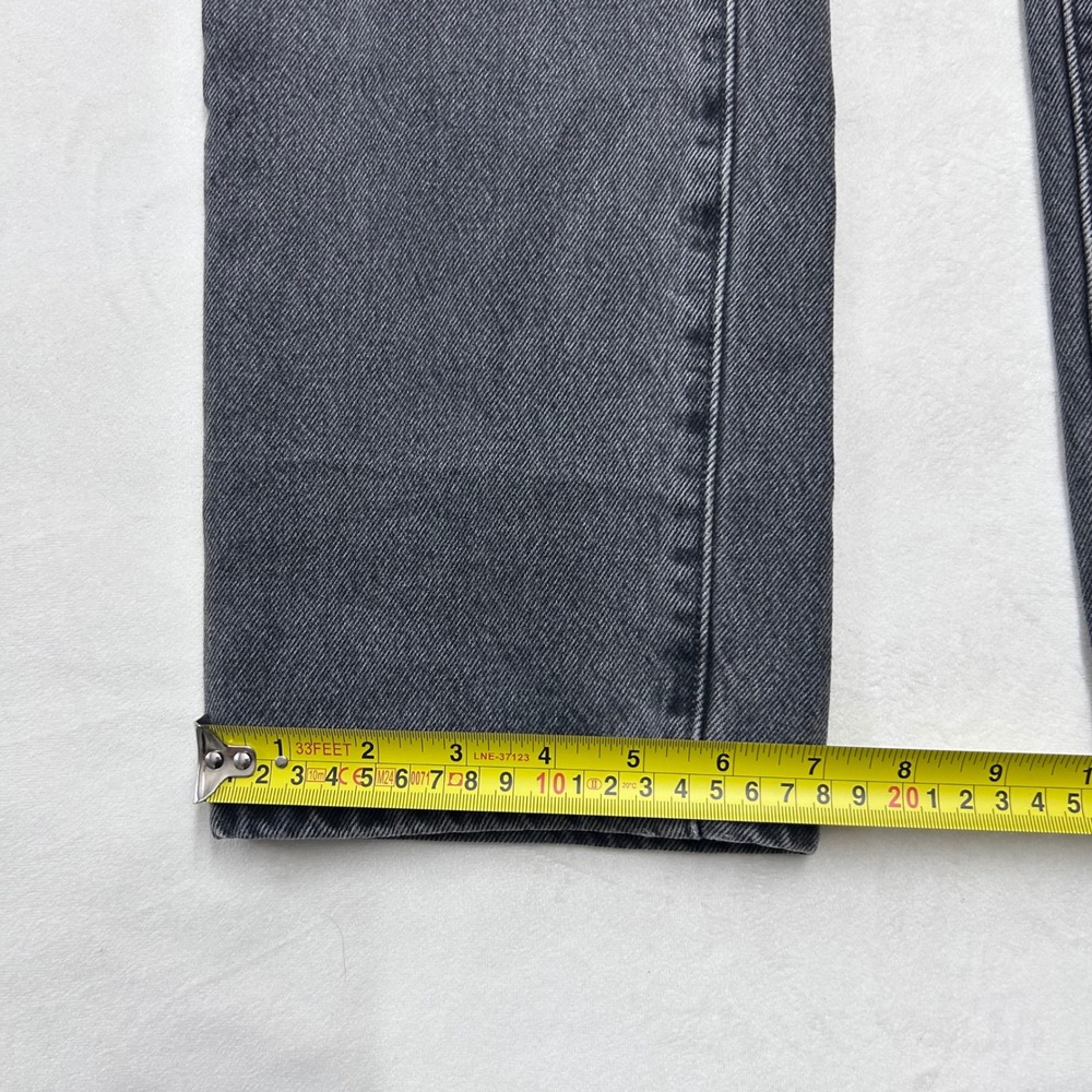 Levis Premium 501 Original Fit Jeans Mens 28x30 Washed Black Button Fly Denim - Picture 8 of 12